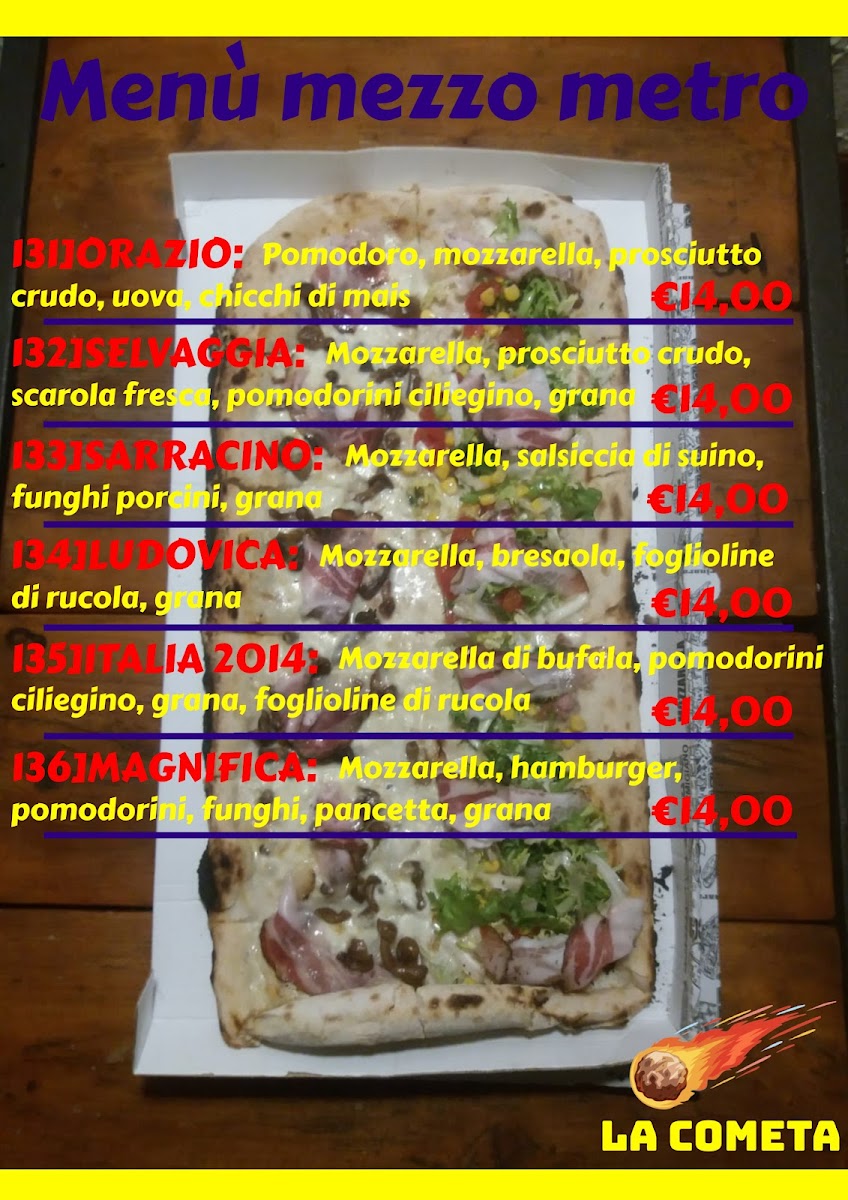 Menu Pizzeria La Cometa-5