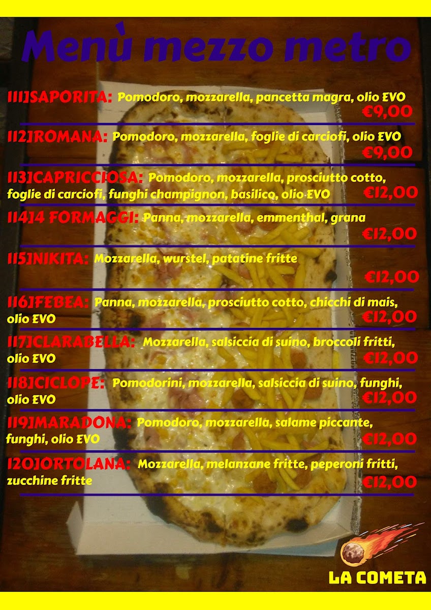 Menu Pizzeria La Cometa-6