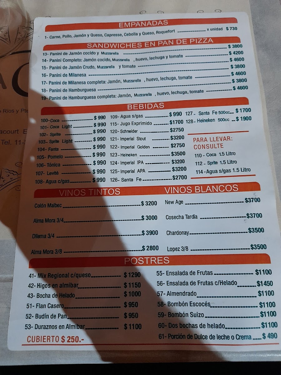 Menu Pizzería La Criolla-3