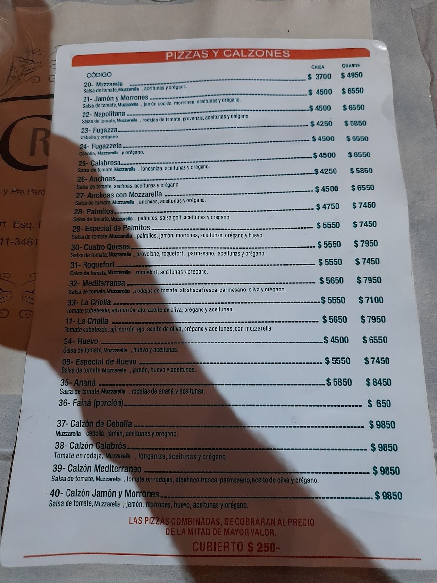 Menu Pizzería La Criolla-5