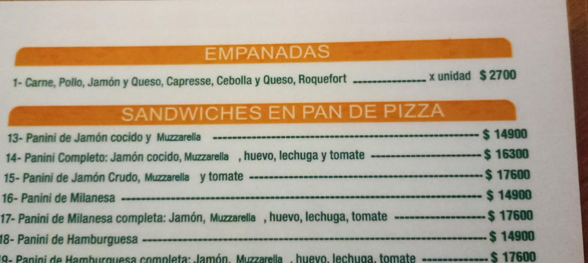 Menu Pizzería La Criolla-9