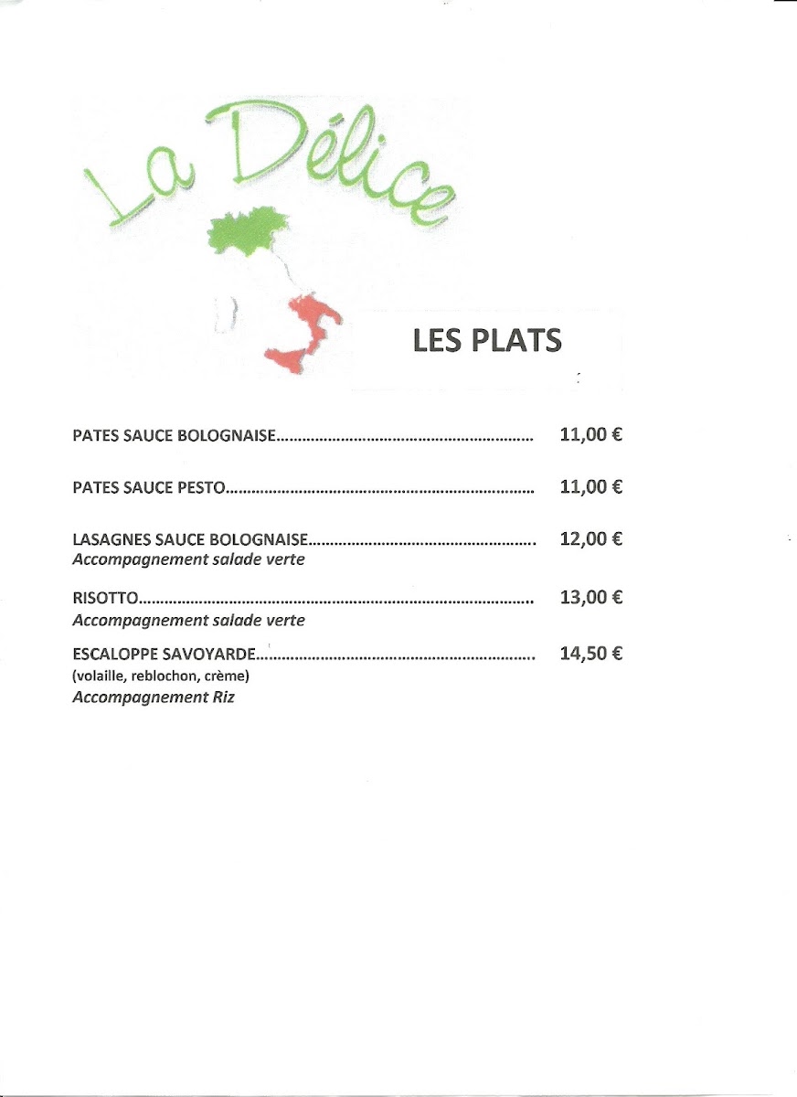 Menu Pizzeria La Délice-5