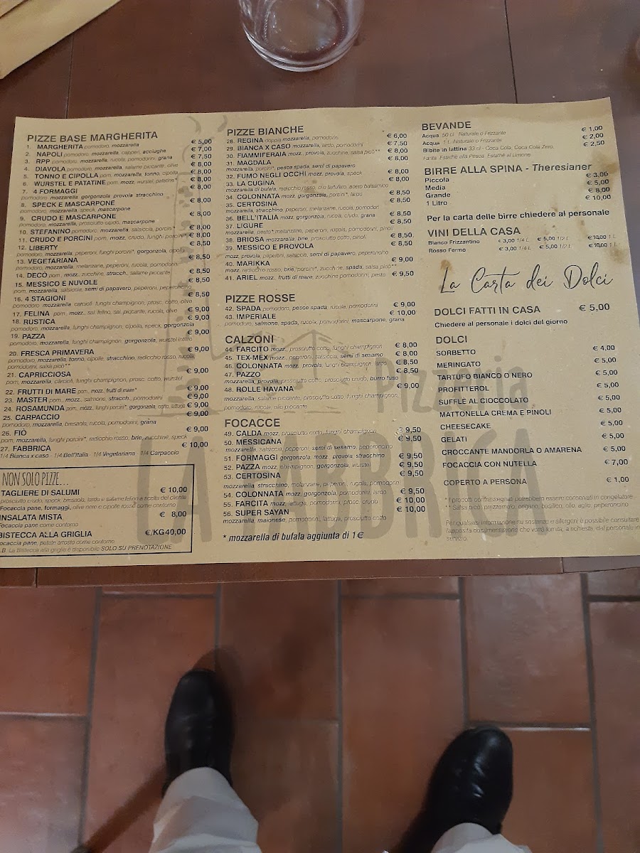 Menu Pizzeria La Fabbrica-2