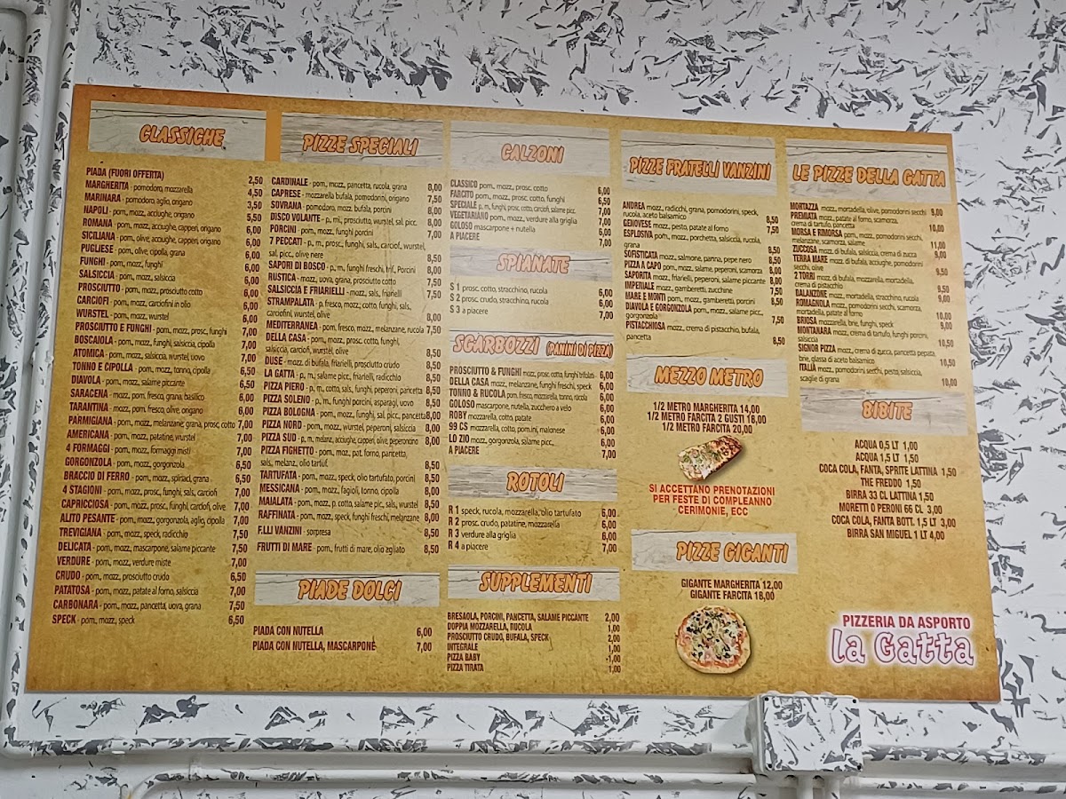 Menu Pizzeria La Gatta-1