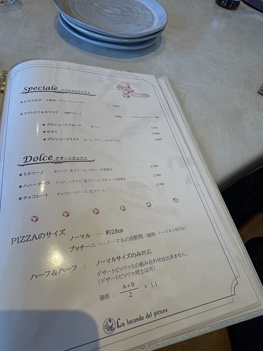 Menu Pizzeria La Locanda Del Pittore Iwappara-3