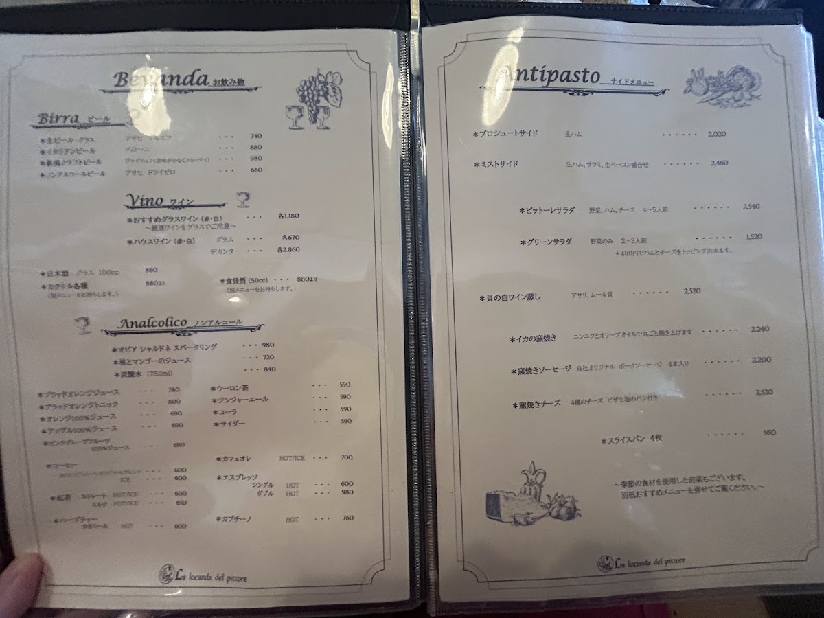 Menu Pizzeria La Locanda Del Pittore Iwappara-9