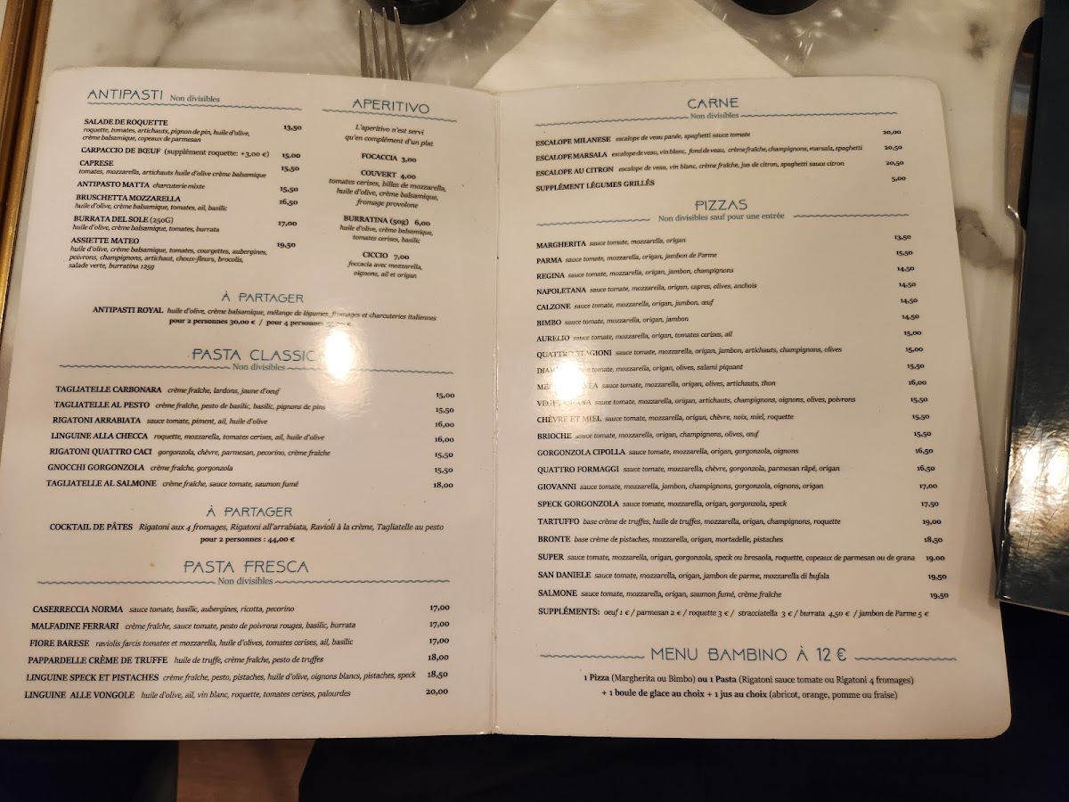 Menu Pizzeria La Matta-1