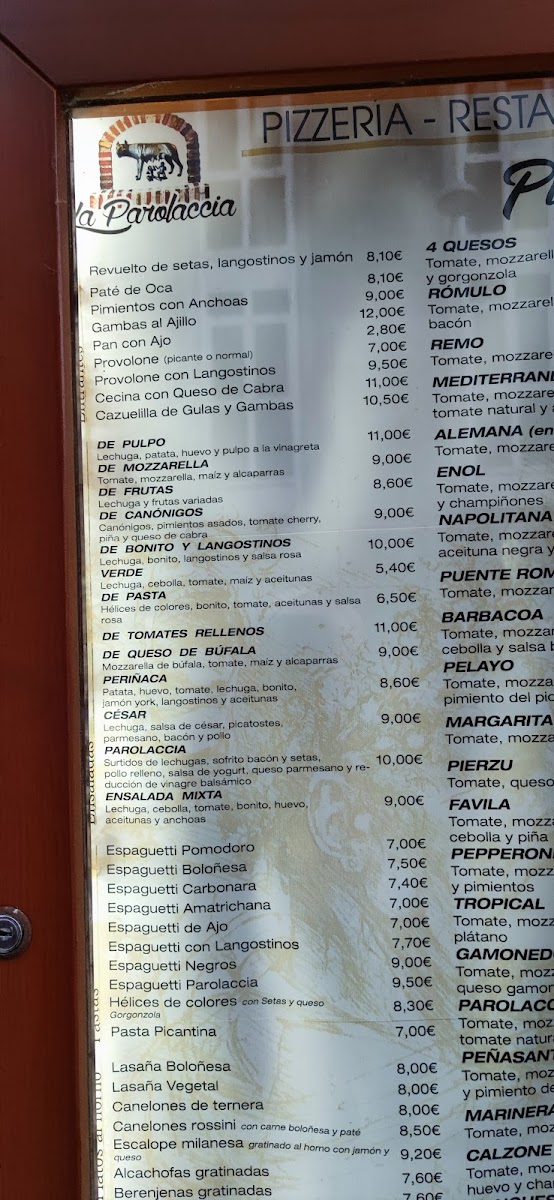 Menu Pizzeria La Parolaccia-8