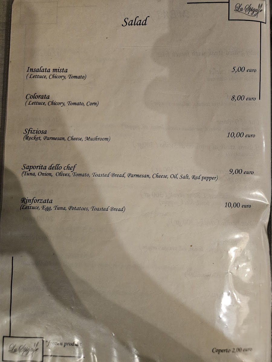 Menu Pizzeria La Spiga-10