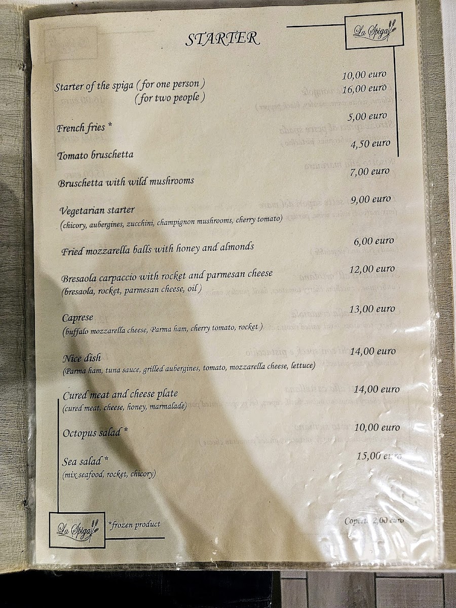 Menu Pizzeria La Spiga-4