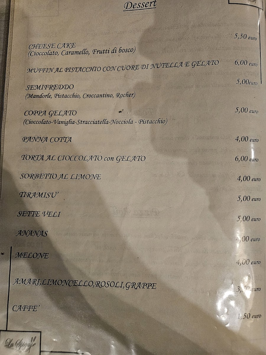 Menu Pizzeria La Spiga-7