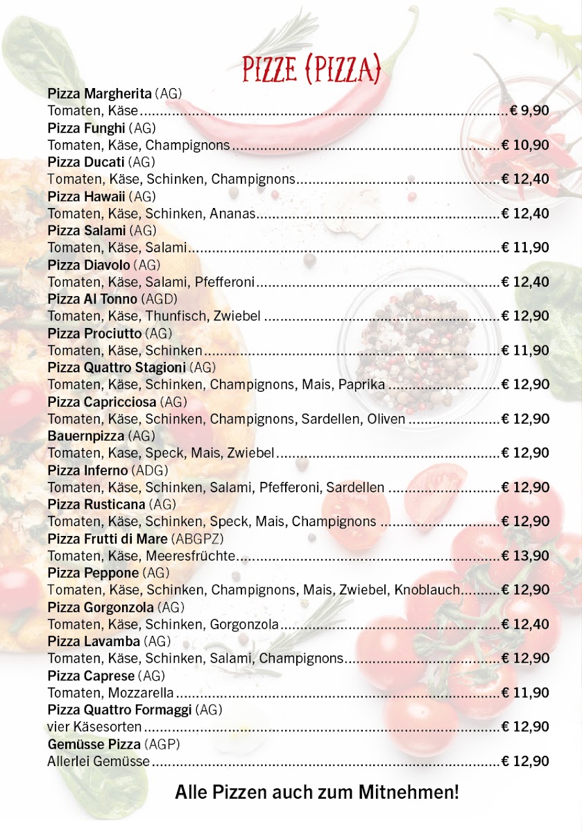 Menu Pizzeria La Strada - Am Kreischberg-1