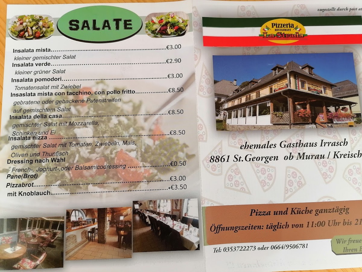 Menu Pizzeria La Strada - Am Kreischberg-5