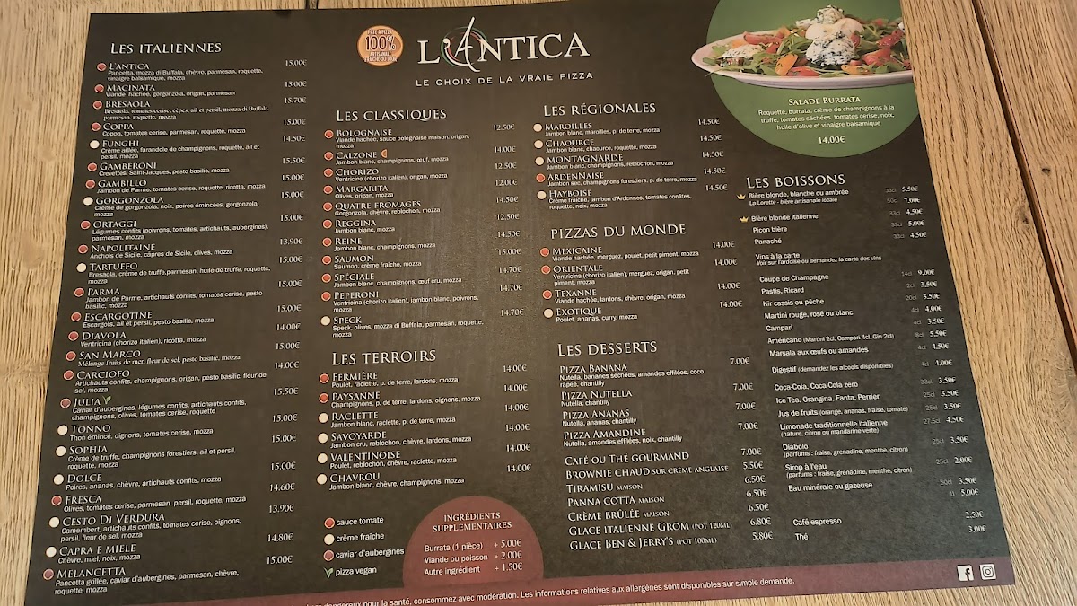 Menu Pizzeria L'antica Chanzy-1
