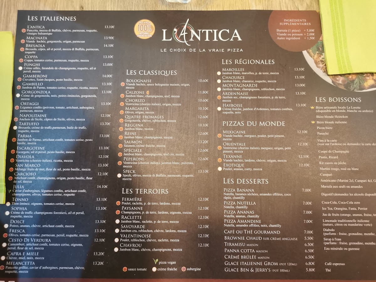 Menu Pizzeria L'antica Chanzy-4