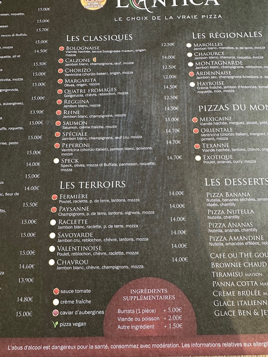 Menu Pizzeria L'antica Jaurès-2