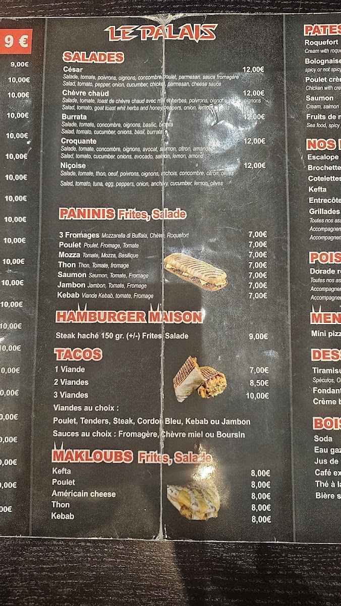 Menu Pizzeria Le Palais-7