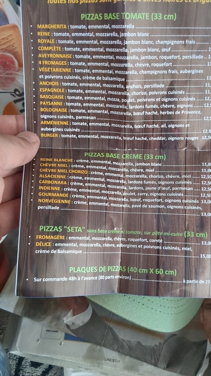 Menu Pizzeria Le Petit Croc-5