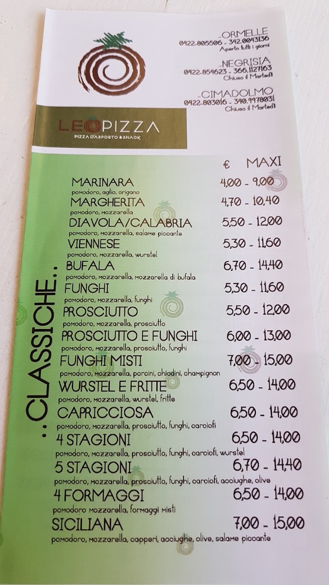 Menu Pizzeria Leo Pizza S.r.l.-1