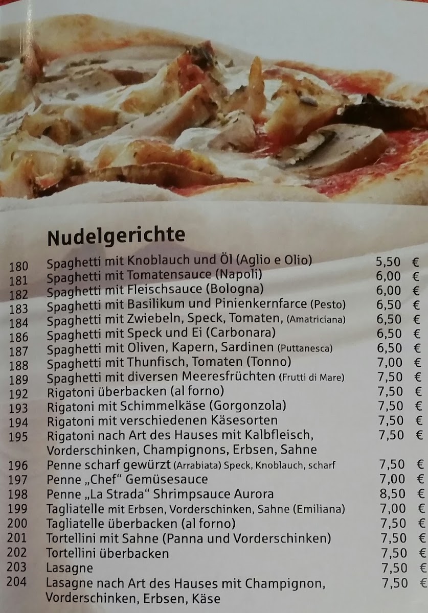 Menu Pizzeria & Lieferservice La Strada-1