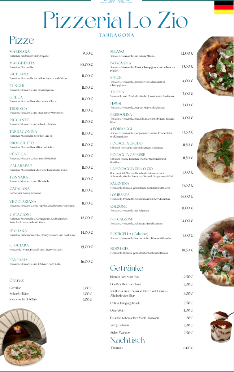 Menu Pizzeria Lo Zio-1