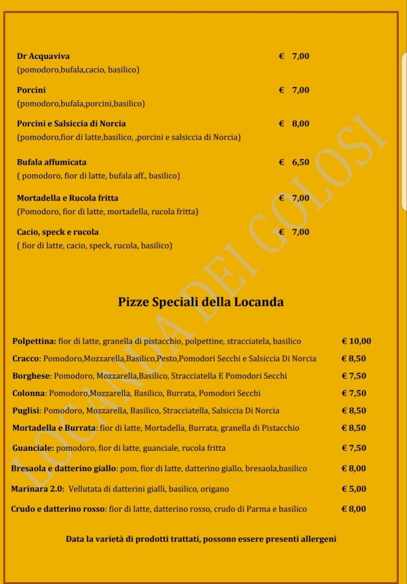 Menu Pizzeria Locanda Dei Golosi - Verace Napoletana-2