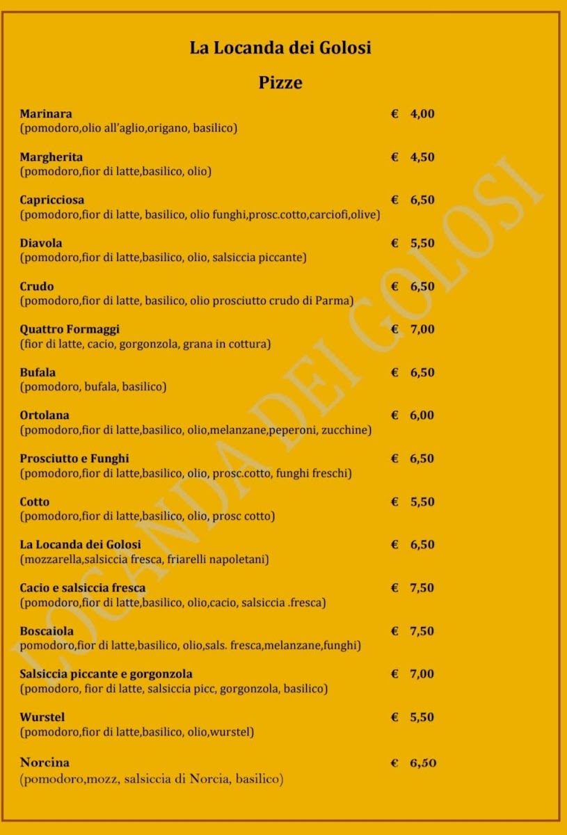 Menu Pizzeria Locanda Dei Golosi - Verace Napoletana-3