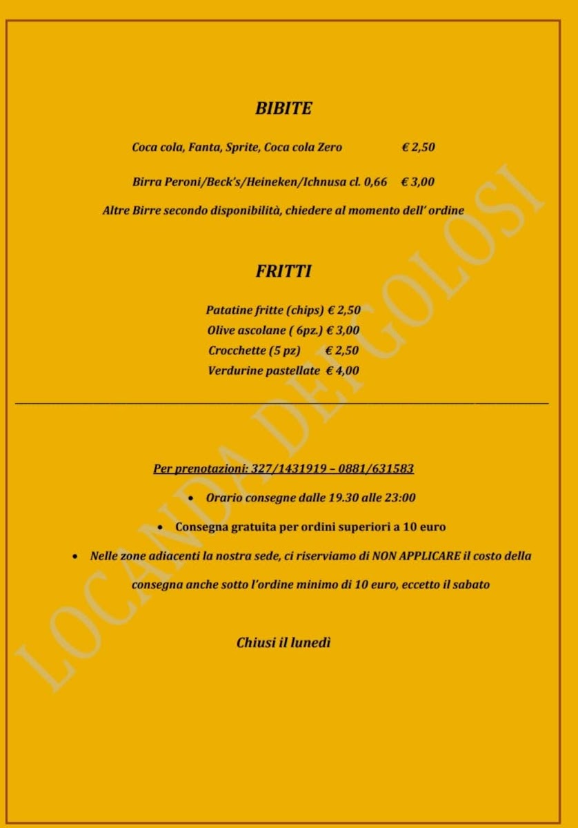 Menu Pizzeria Locanda Dei Golosi - Verace Napoletana-4