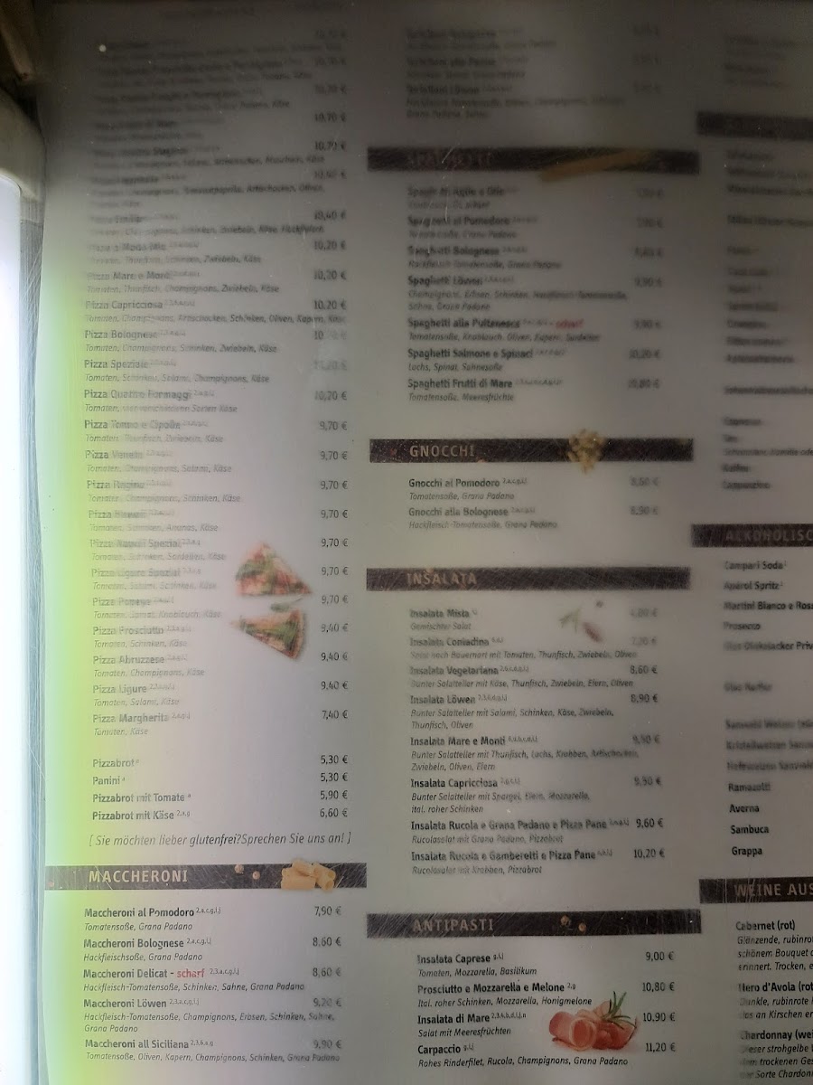 Menu Pizzeria Löwen-1