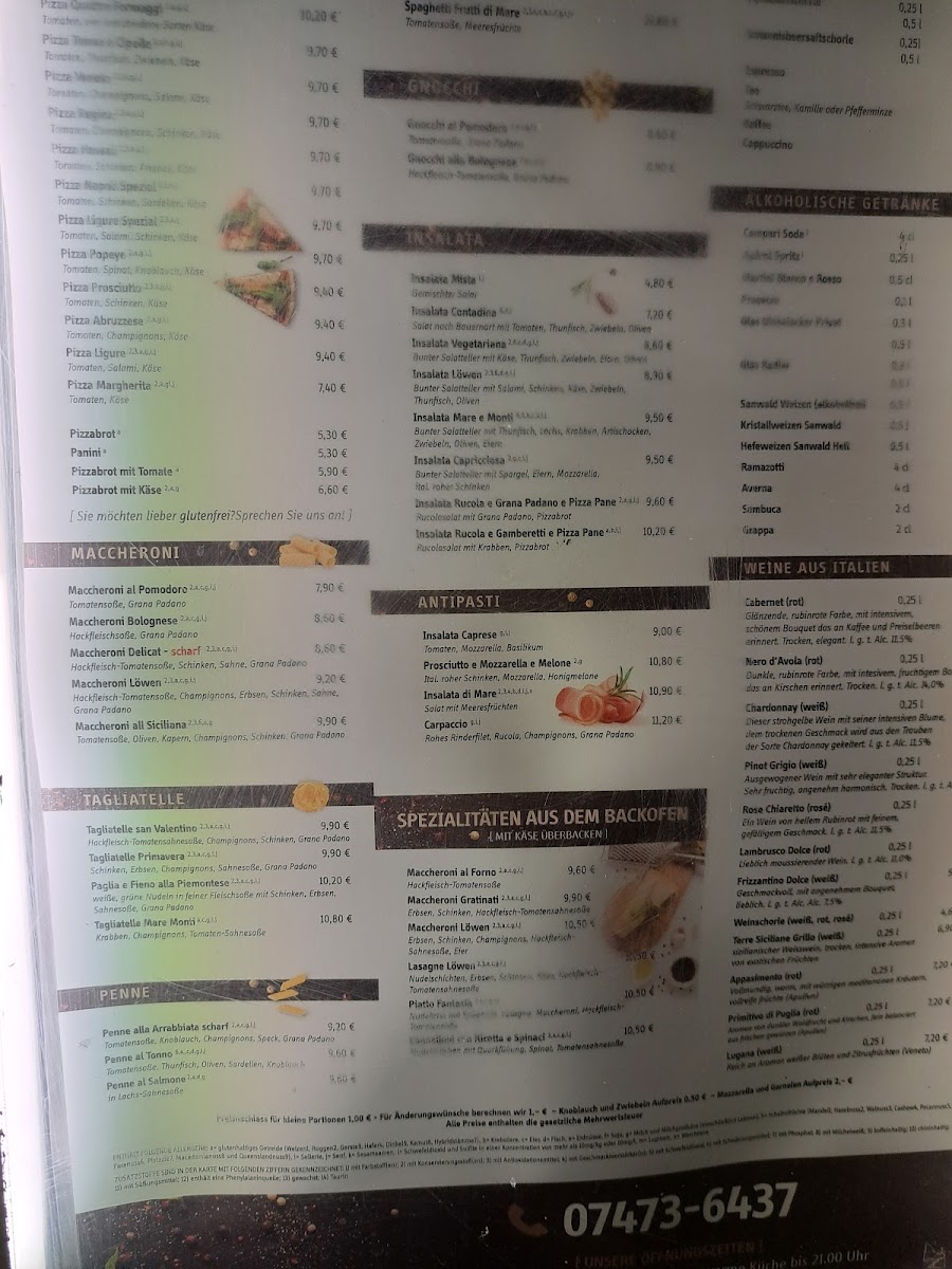 Menu Pizzeria Löwen-2