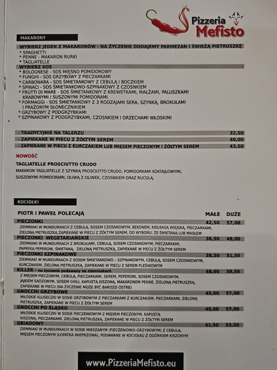 Menu Pizzeria Mefisto-1