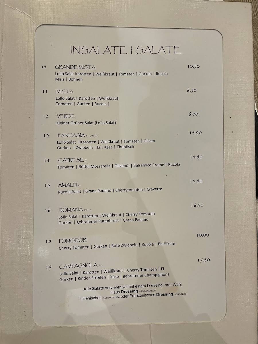 Menu Pizzeria Moderna 'der Neue Löwe'-1