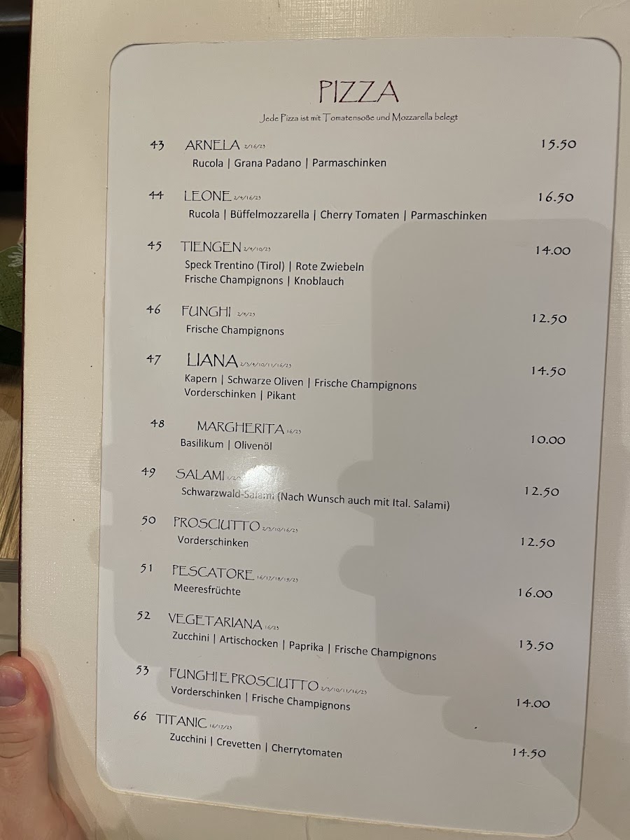 Menu Pizzeria Moderna 'der Neue Löwe'-10