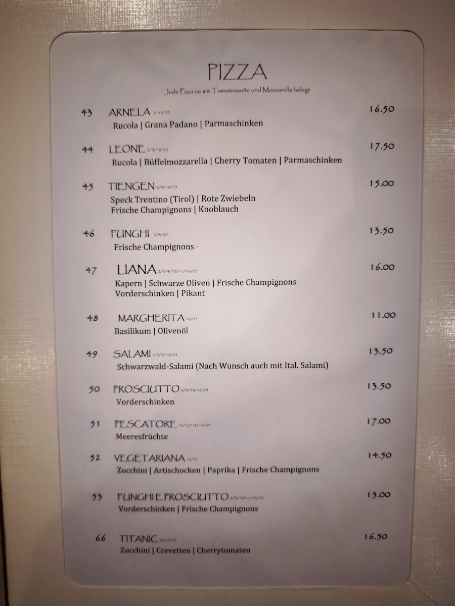 Menu Pizzeria Moderna 'der Neue Löwe'-8