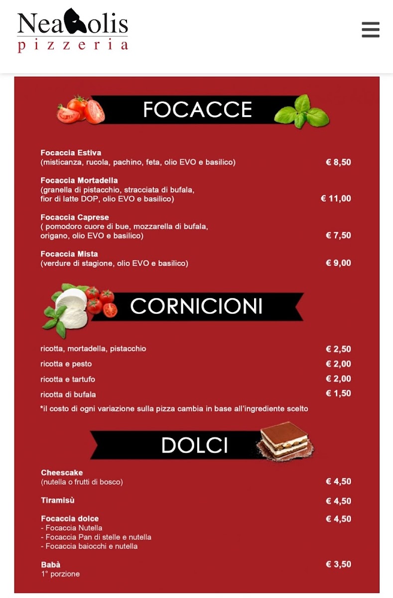 Menu Pizzeria Neapolis 21-2