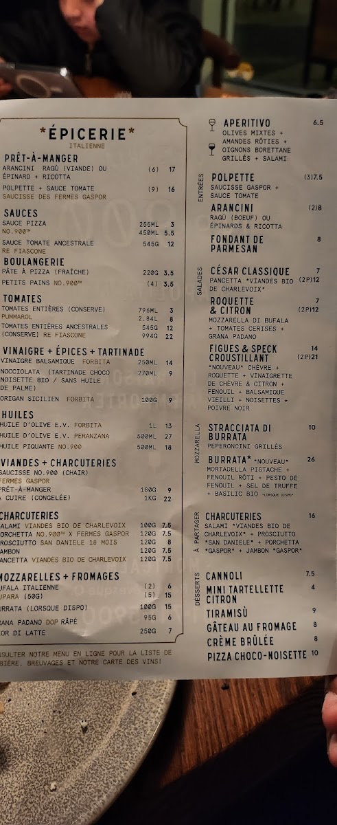 Menu Pizzéria No.900 - Montcalm-5