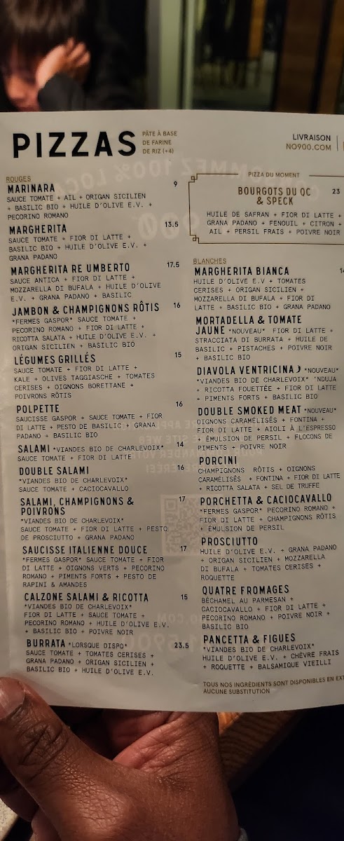 Menu Pizzéria No.900 - Montcalm-6