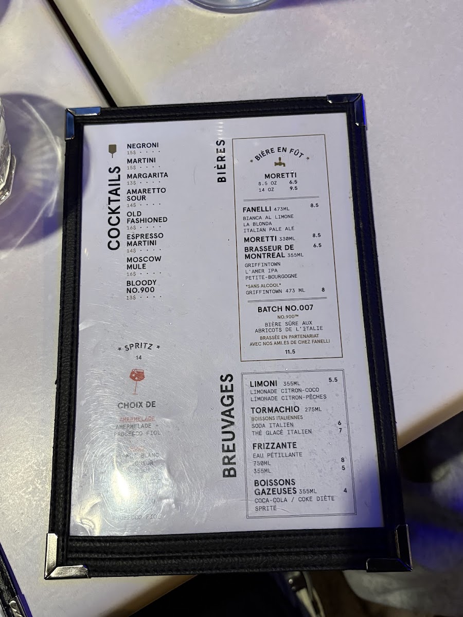 Menu Pizzéria No.900 - St-Paul-1