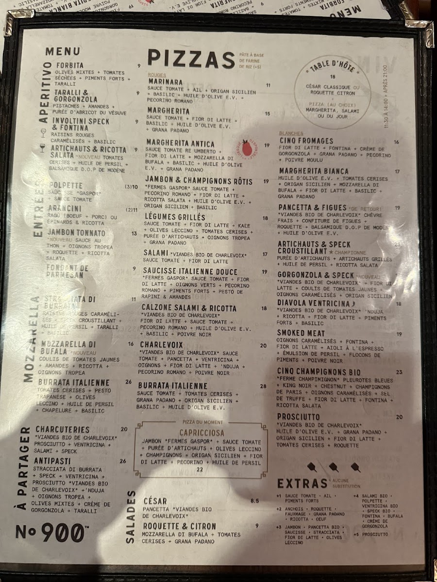 Menu Pizzéria No.900 - St-Paul-5