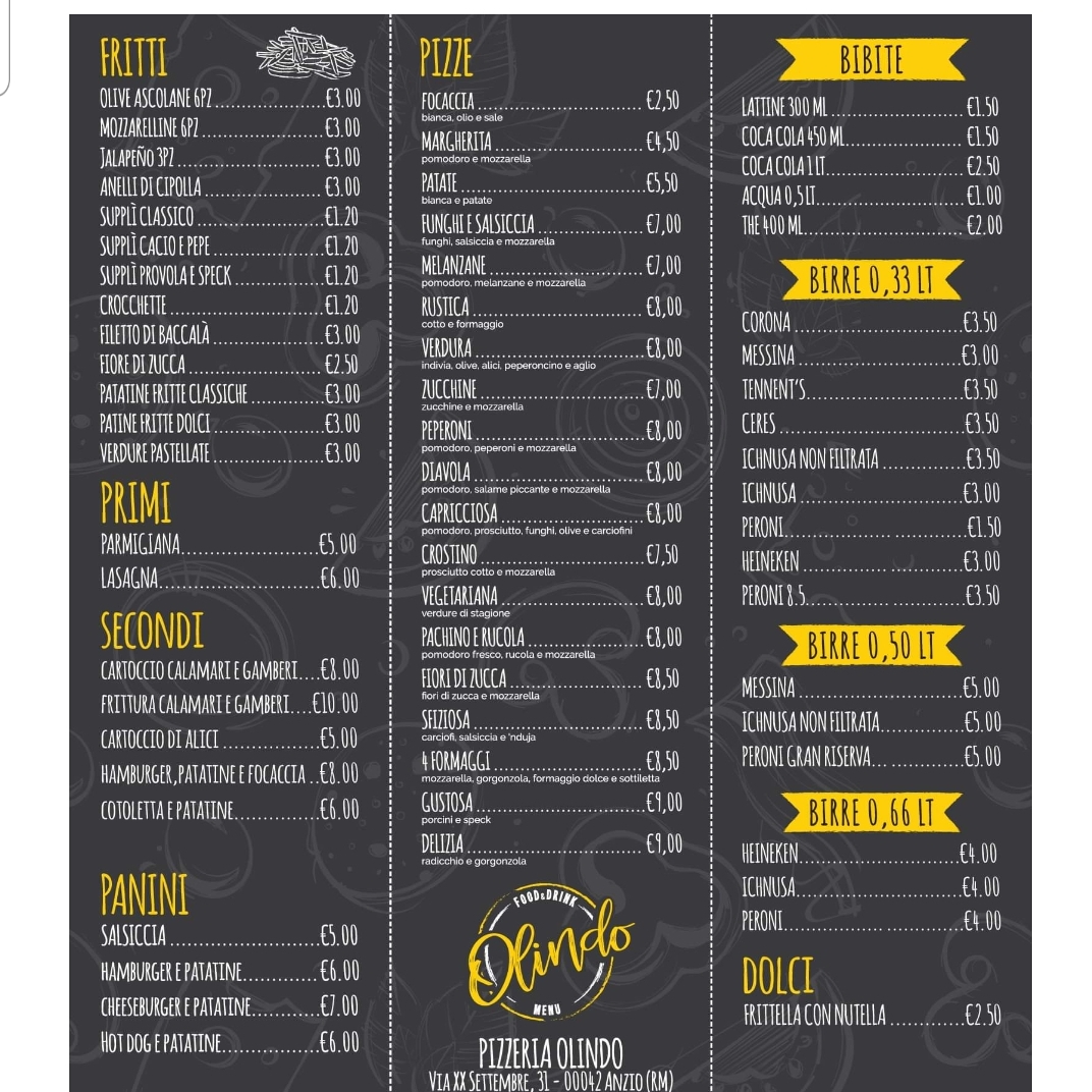 Menu Pizzeria Olindo-1
