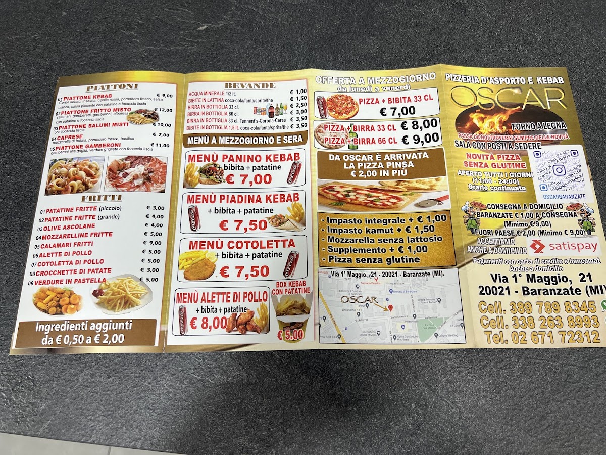Menu Pizzeria Oscar Baranzate-2