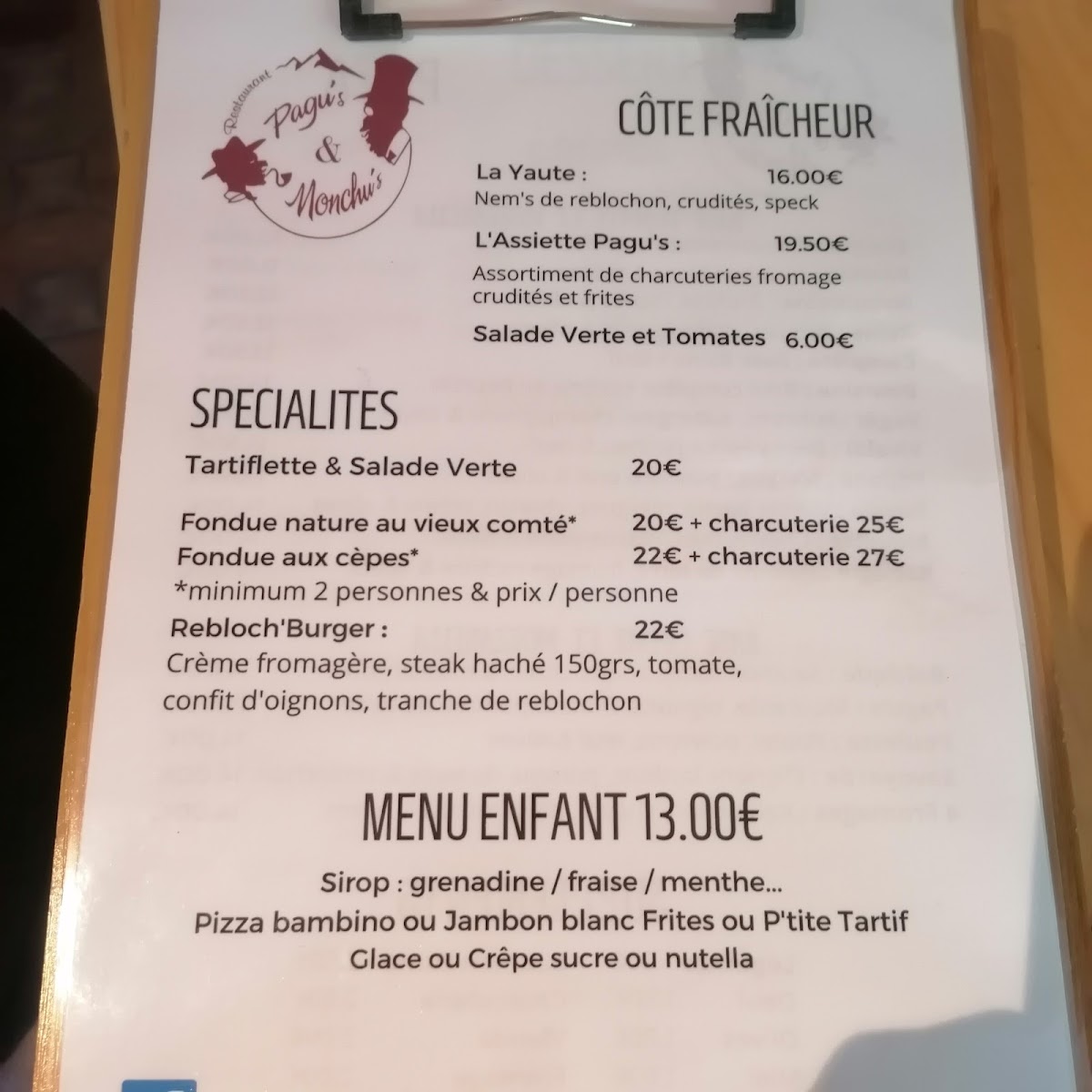 Menu Pizzeria Pagu's Monchu's-7