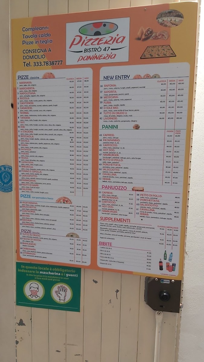 Menu Pizzeria Panineria Bistrò 47-3