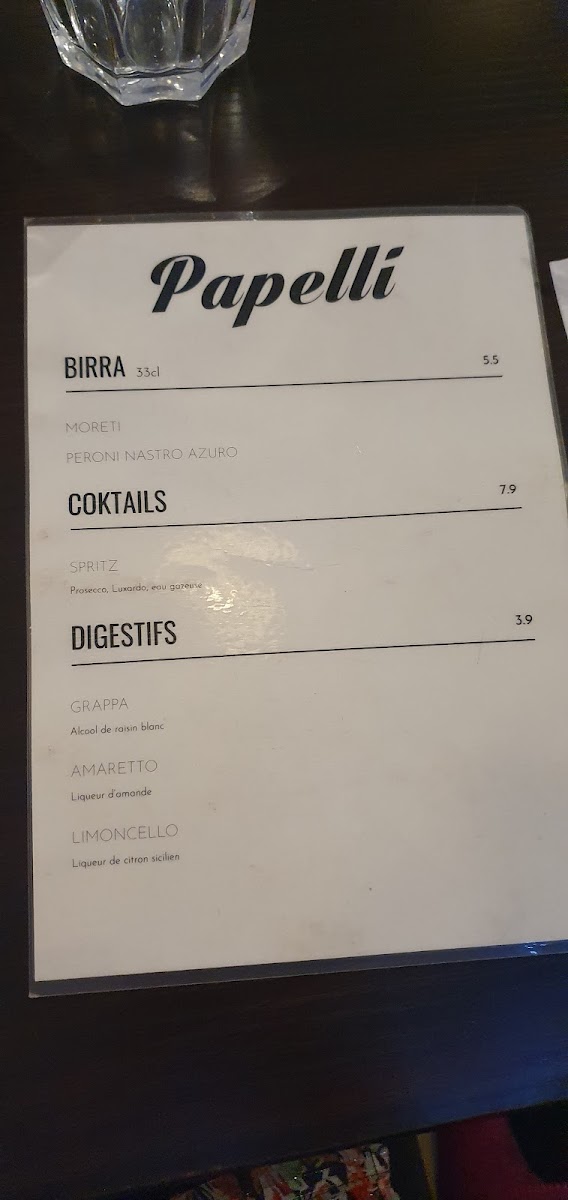 Menu Pizzeria Papelini - Faubourg Saint Martin-10