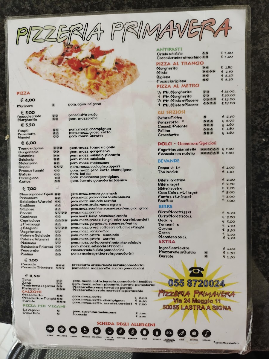 Menu Pizzeria Primavera-1
