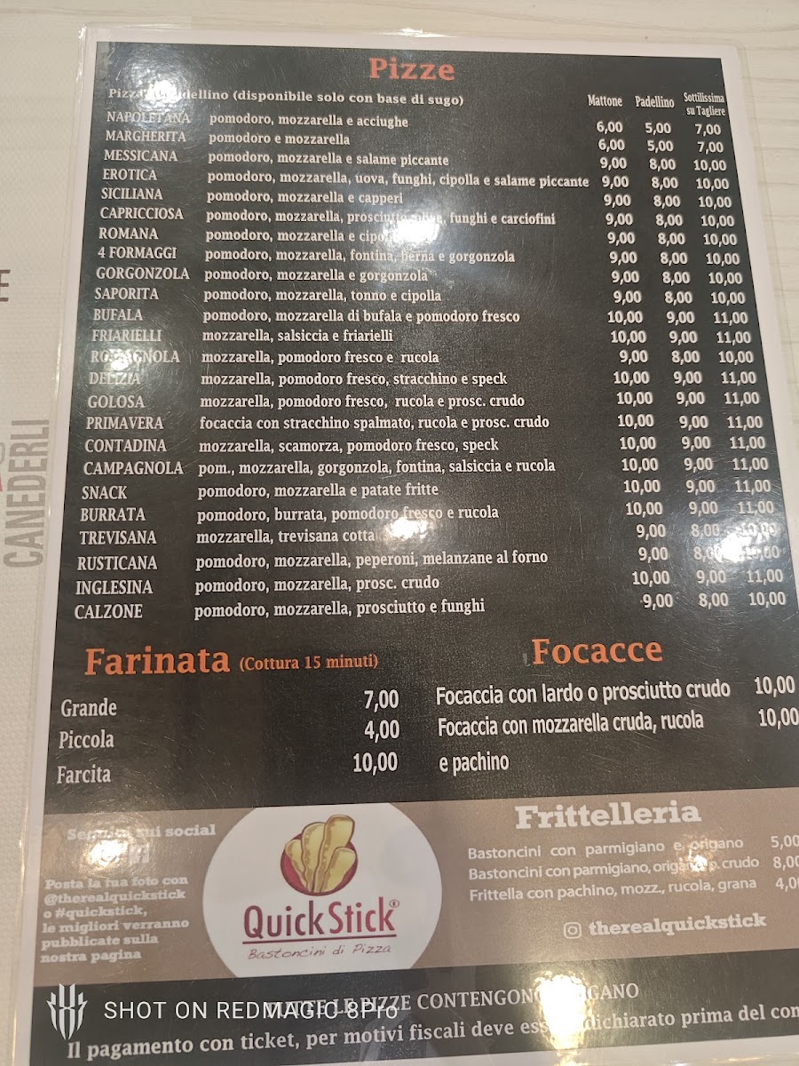 Menu Pizzeria Quick Dei Giovani-9