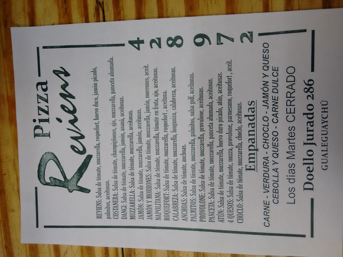 Menu Pizzeria Reviens-1