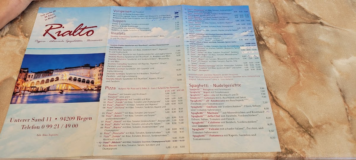 Menu Pizzeria Rialto Am Regen-9