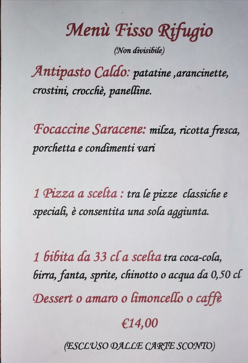 Menu Pizzeria Rifugio Normanno-1