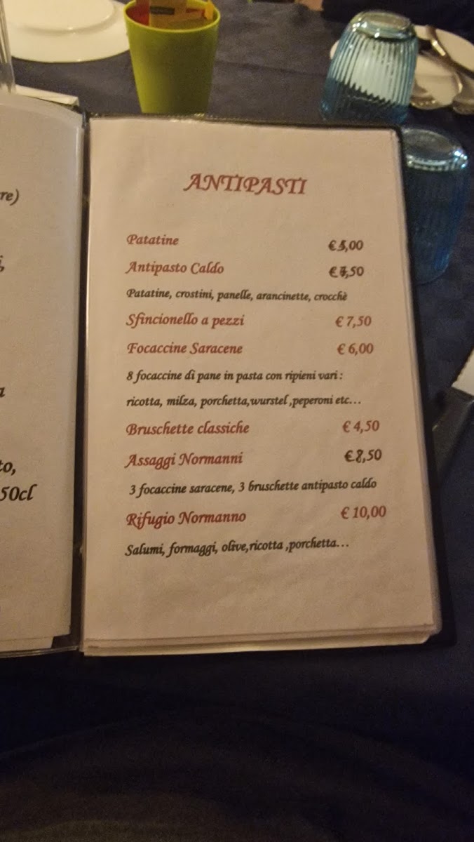 Menu Pizzeria Rifugio Normanno-8